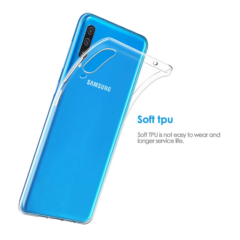 Прозрачный чехол Coque для samsung Galaxy A6 A7 A8 A40 A50 A70 A60 A80 A30 S10 10 плюс S10e Чехол Мягкий ТПУ