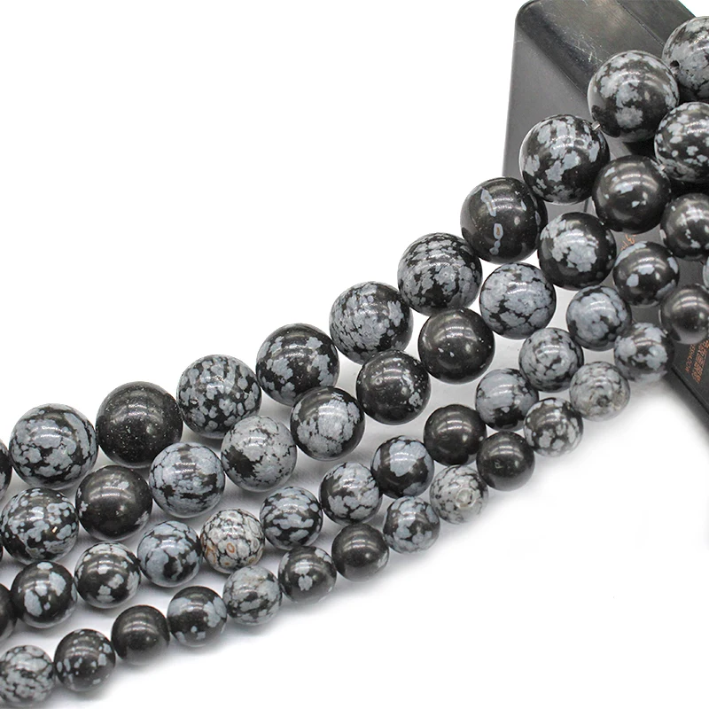 Натуральный камень обсидианом алебастра Круглые бусины для самостоятельного
