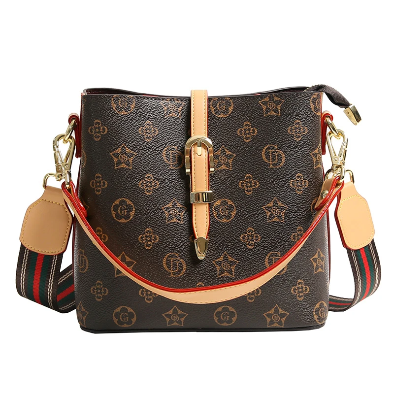 

Cowhide Leather Women Shopping Totes 2021 New Fashion Single Shoulder Bucket Bag Luxury Brand Designer Purse and Handbag Channel