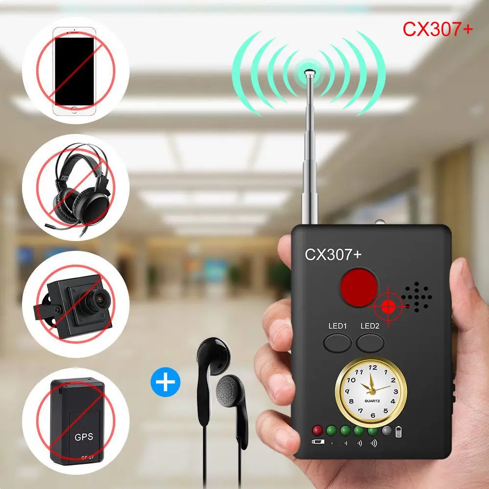 

RF Scanner Detector Bug Camera Spy To Detects WIFI GSM GPS Radio Signals Finder