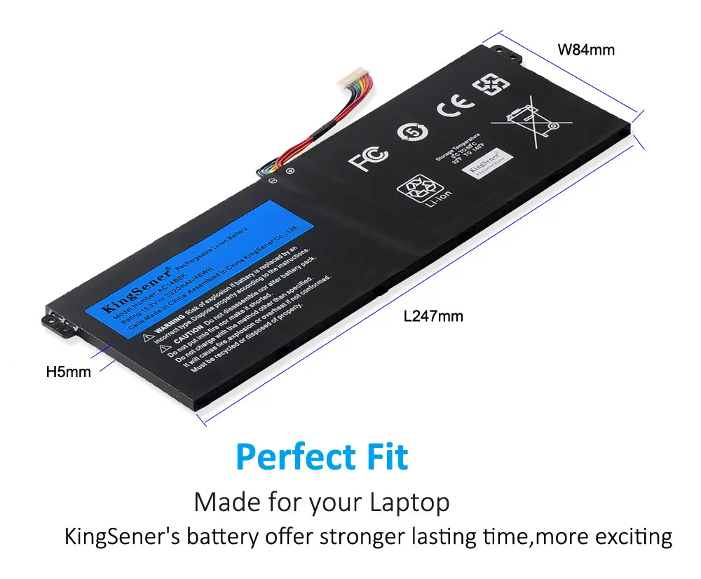 Аккумулятор KingSener AC14B8K для ноутбука Acer Nitro 5 AN515-51 Predator Helios 300 N17C1 Aspire A515-51G N17C4 A717-71G |