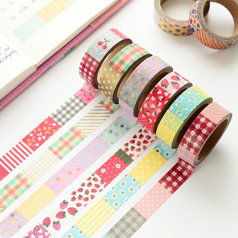 Красивая бумажная лента washi/15 мм * 7 м для письма/бутылки желаний/парижская башня