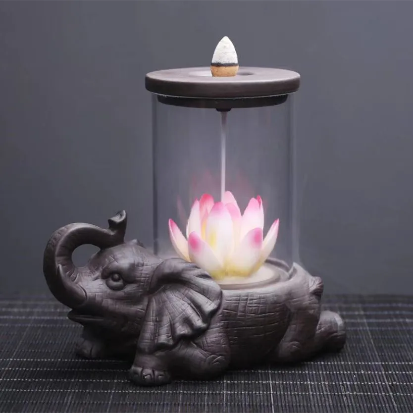 

Backflow incense burner creative incense burner household indoor personalized ornamental sandalwood burner wealth ornaments