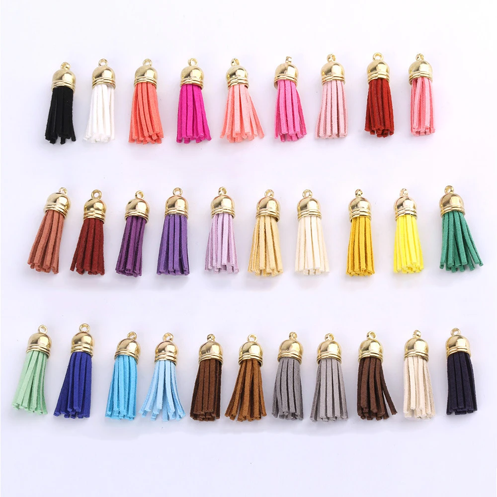 10PCS 3cm Mini Tassels Vintage Leather Suede Tassel Phone For DIY Craft Jewelry Findings Pendant Earrings Accessories | Дом и сад