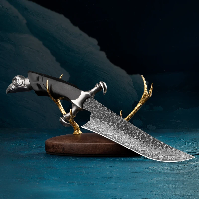 HUANGFU Дамасская сталь походный охотничий нож для выживания в джунглях самооборона