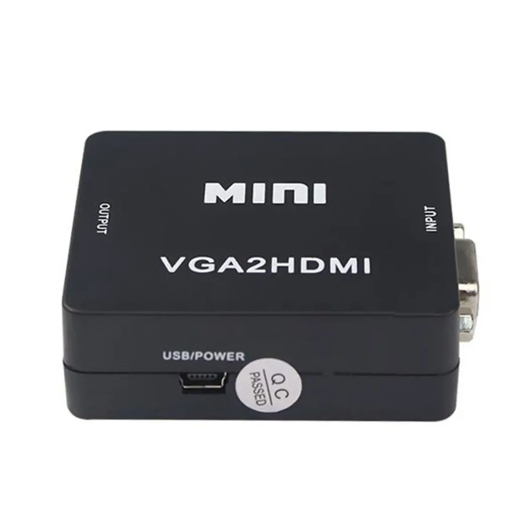Мини VGA к HDMI конвертер VGA2HDMI адаптер VGA к HDMI 1080P кабель для зарядки с адаптером конвертер для HDTV проектора