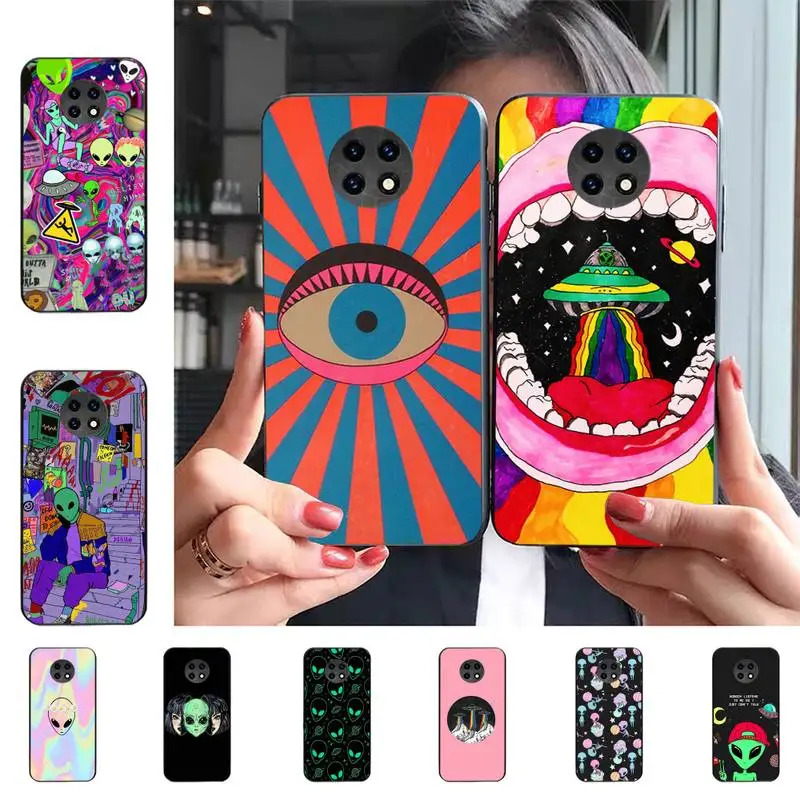 

Cartoon Aesthetics Alien Space Phone Case For Redmi 9 5 S2 K30pro Silicone Fundas for Redmi 8 7 7A note 5 5A Capa