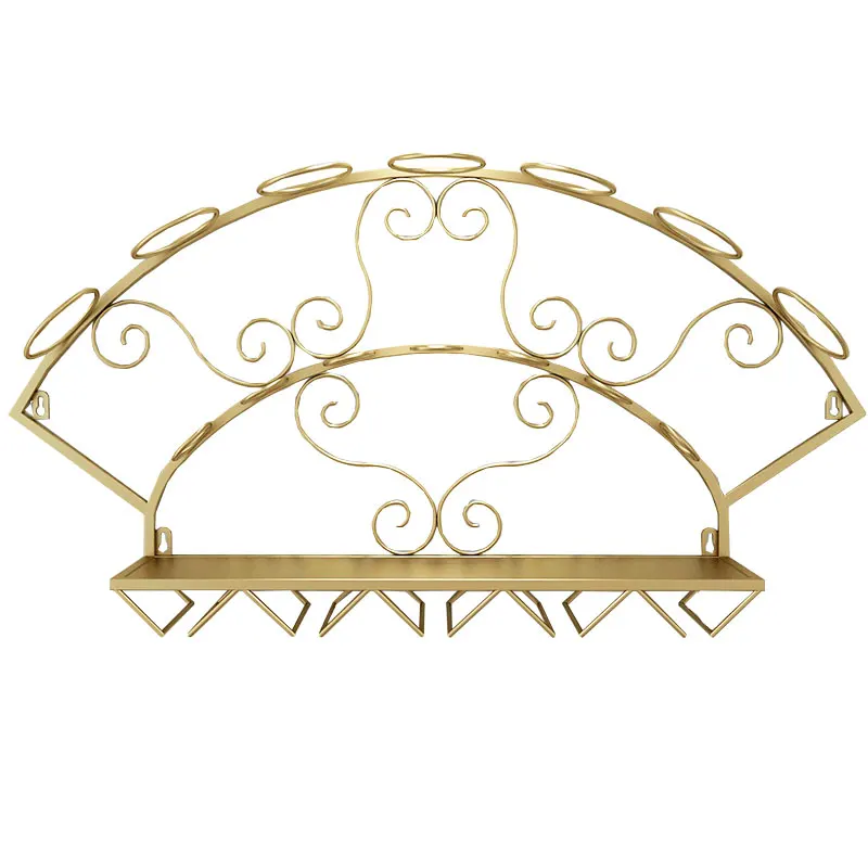 

7 Bottles European Retro Iron Art Wine Rack Wall-mounted Creative Simple Wall Hanging Wine Rack Holder Personality Wine Support