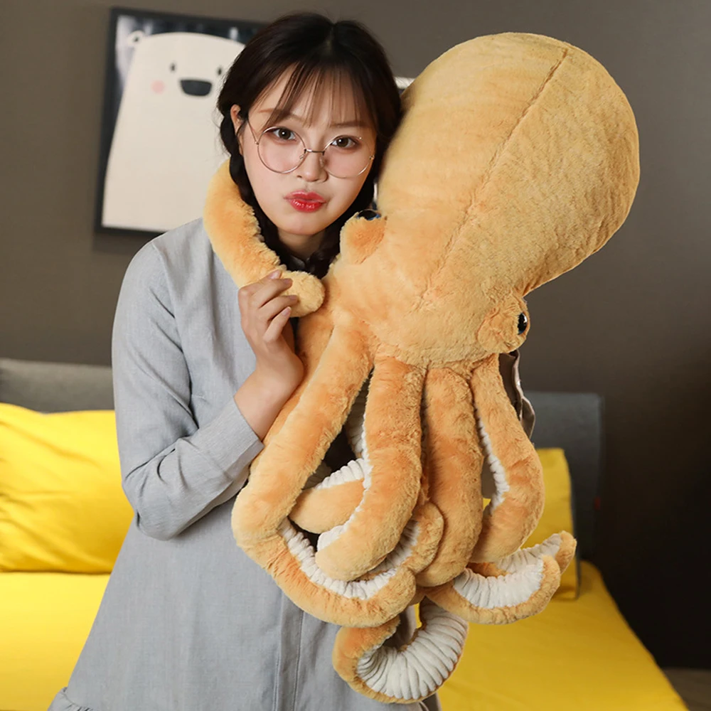 Creative Lifelike Octopus Plush Toys Sea Animal Stuffed Dolls Pillow Back Cushion Children Kids Birthday Gifts Photo Prop