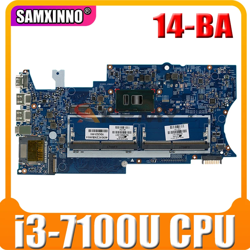 

For HP Pavilion x360 14-BA Laptop Motherboard DDR4 i3-7100U 2.40GHz CPU 923689-601 16872-1 448.0C203.0011 100% Tested Fast Ship