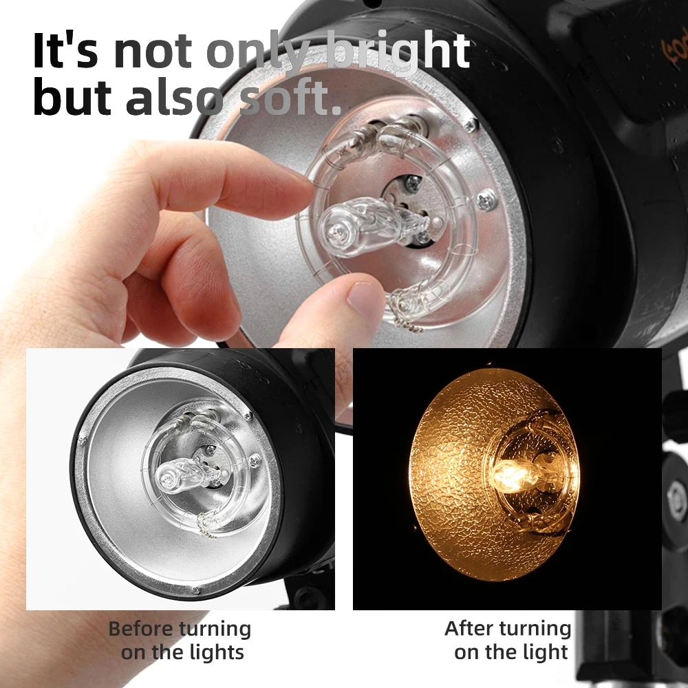 Godox 75 Вт лампочка для фотостудии компактная вспышка стробоскоп K150A K180A 250SDI 300SDI E250