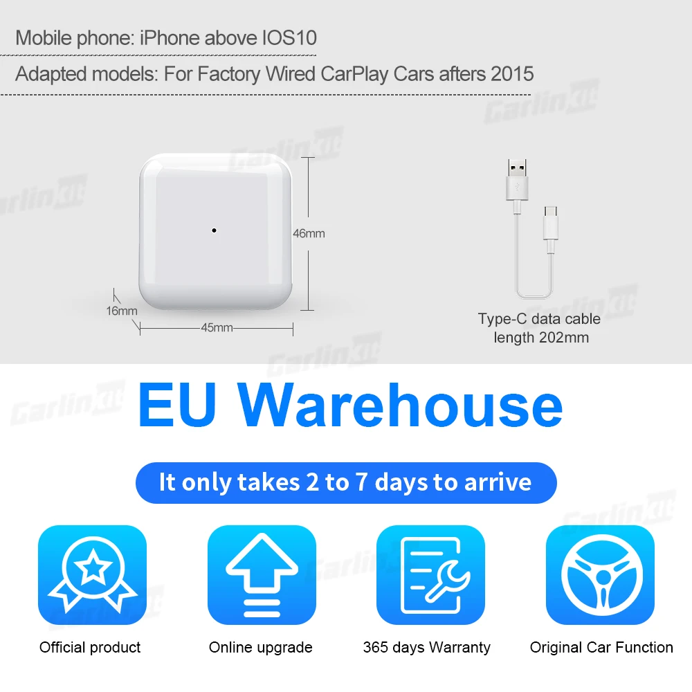 

Carlinkit3.0 Audi, Mercedes, Volvo, VW, Nissan, Mazda, Bluetooth