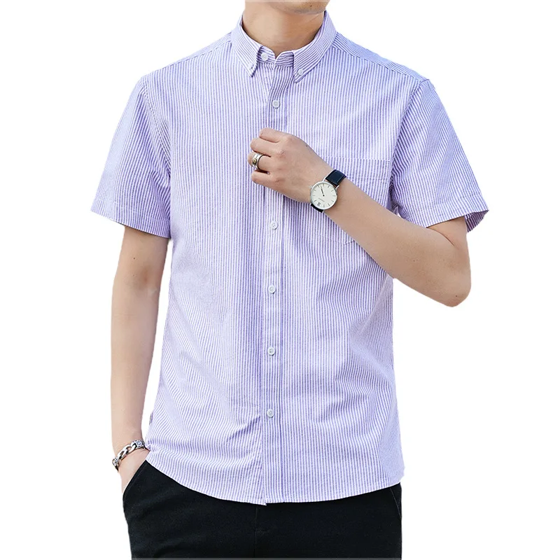 

Men's Spring/Summer 2021 Pure Cotton Oxford Short Sleeve Casual Shirt Japanese Trend Men's Loose Shirt camisas para hombre