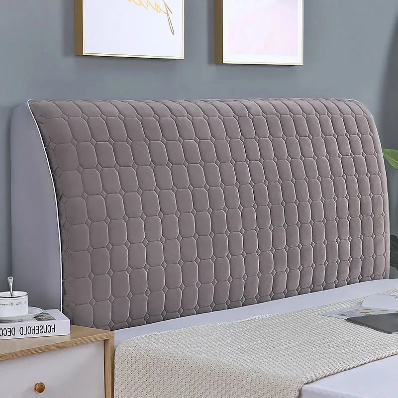 

Multi-Size Headboard Cover Bedside Board Stretch Flannel Protection Cover Soft Comfortable Breathable Bed Head Board Dust Cover