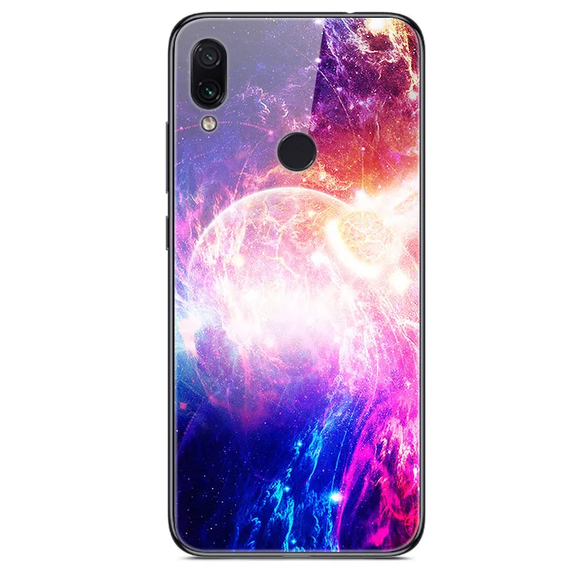 22 Для Xiaomi Redmi Note 7 Чехол из закаленного стекла твердая задняя крышка для Xiomi Redmi Note7 мягкий чехол для телефона бампер на Redmi Note 7 Pro - Цвет: 22