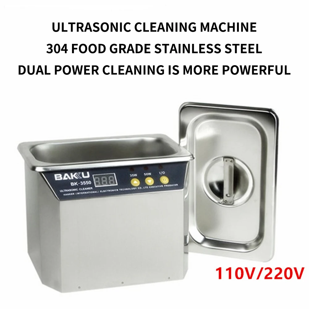 

Digital Display Ultrasonic Cleaner 35W/50W Digital Timer Stainless BK-3550 Jewelry Glasses Watch Cleaning Machine