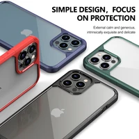 silicone acrylic phone case for iphone 12 pro max mini 7 8 plus transparent shockproof armor case for iphone 11 pro xs max xr