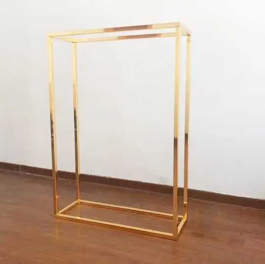 Marco de metal rectangular, soporte de flores para boda, centro de mesa, decoraci&oacute;n de boda-3