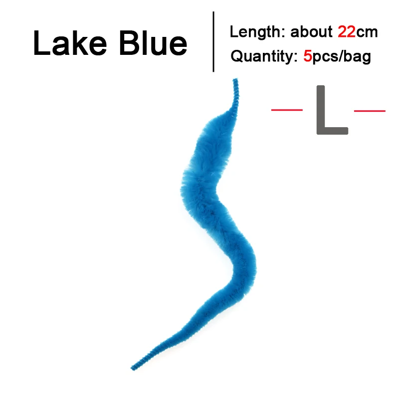 L 5PCS Lake Blue ICERIO 5 шт./упак., Мангум, хвосты дракона, мускусные приманки из соленой воды - Цвет: L 5PCS Lake Blue