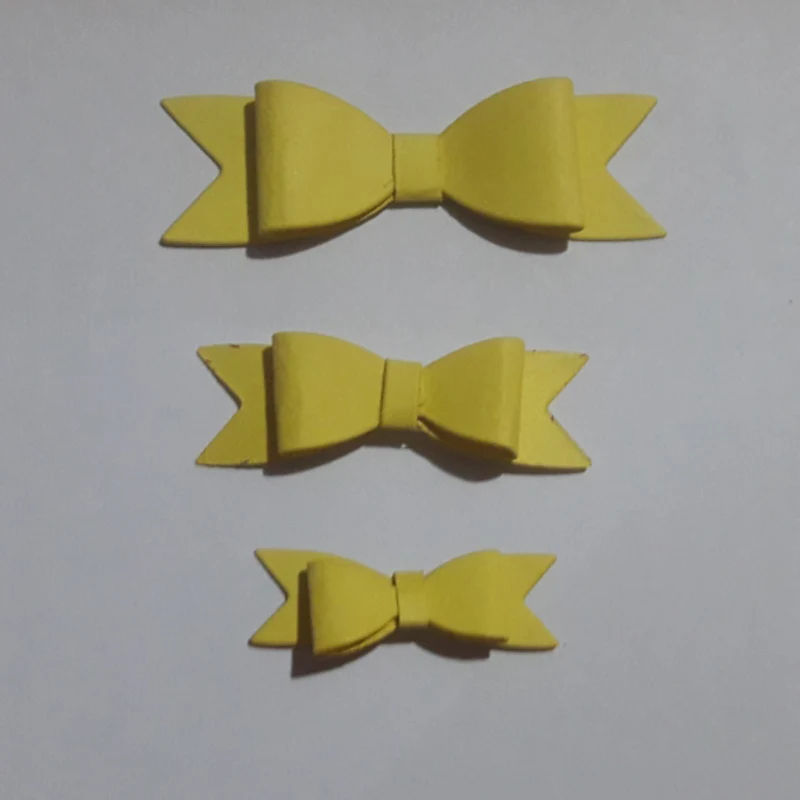 Металлические Вырубные штампы с 3 нежными бантиками маленькие средние и большие