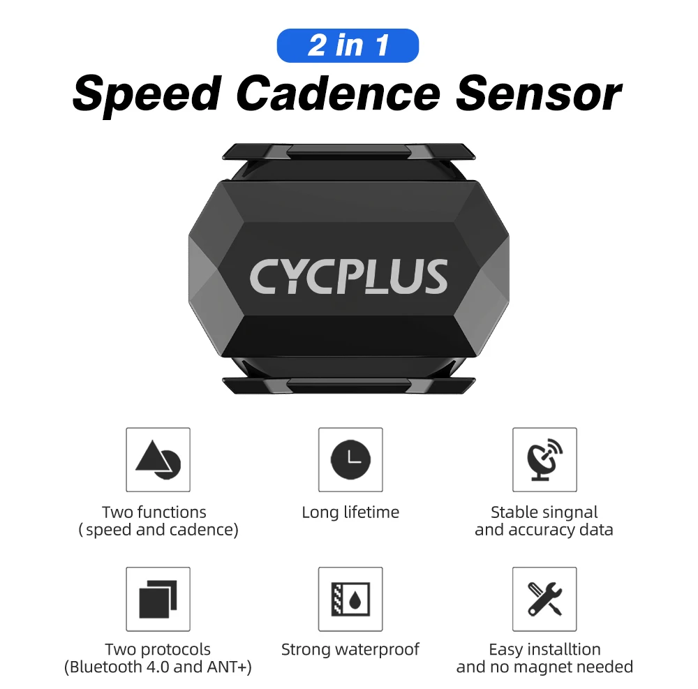 Cycplus велосипедный датчик скорости 2 в 1 двойной ANT + Bluetooth водонепроницаемый 4 0