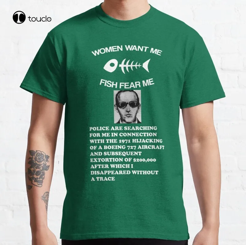 

Women Want Me Fish Fear Me Classic 2 T-Shirt Cotton Tee Shirt