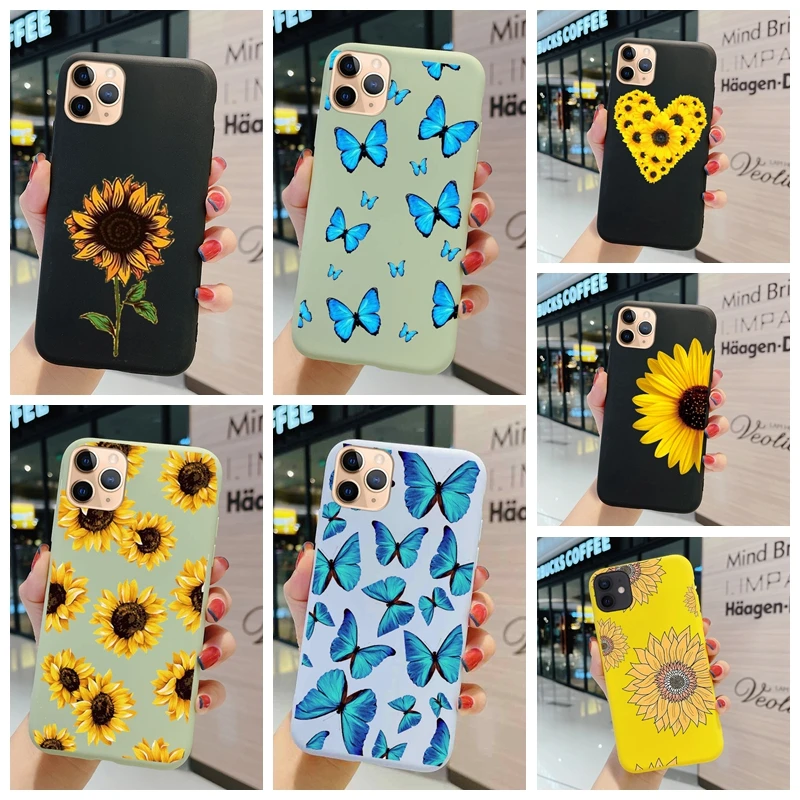 

Chrysanthemum Case For Oppo Reno 5 5F Pro Plus Lite Silicone Soft Butterfly Animal Personality Girl Edging Thin Funny Cover