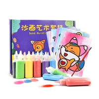 creative diy sand painting kids montessori toys children crafts doodle colour sand art pictures drawing paper educational toys