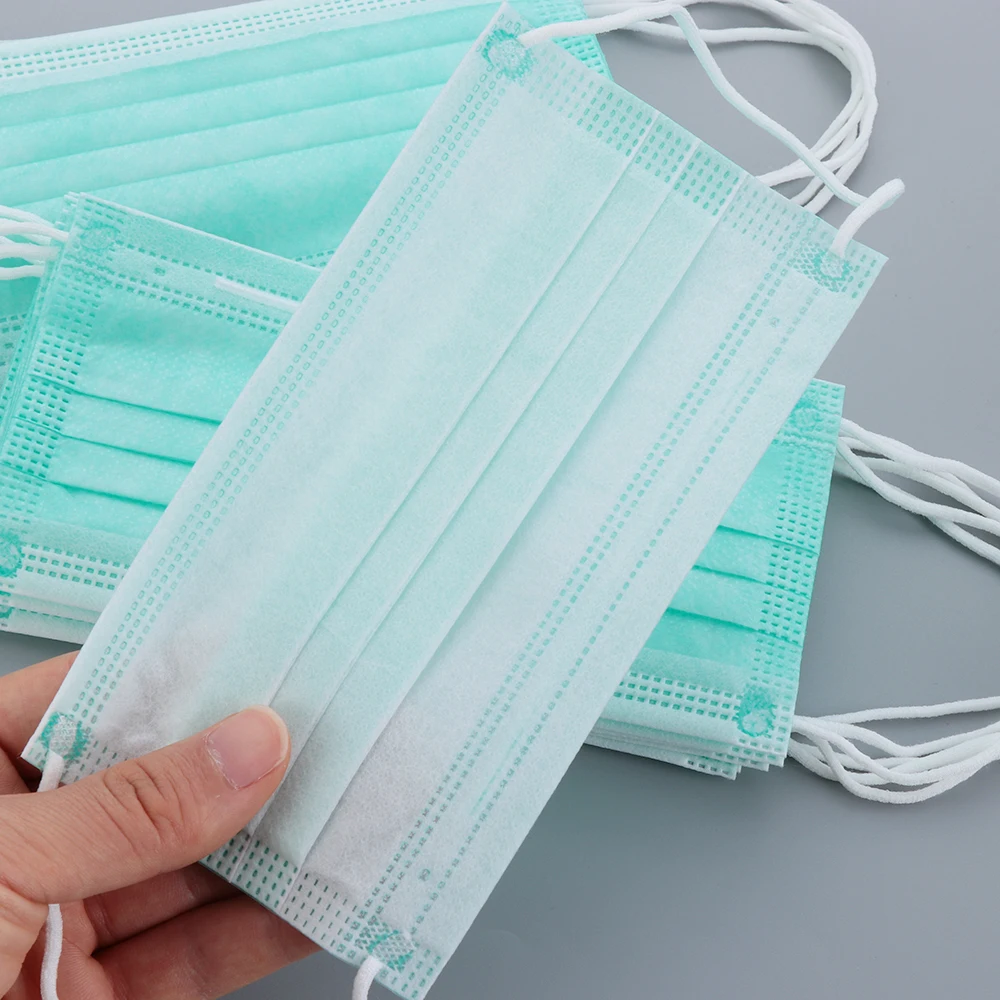 Новая 3-слойная маска с фильтром и заушными петлями противопылевая для рта