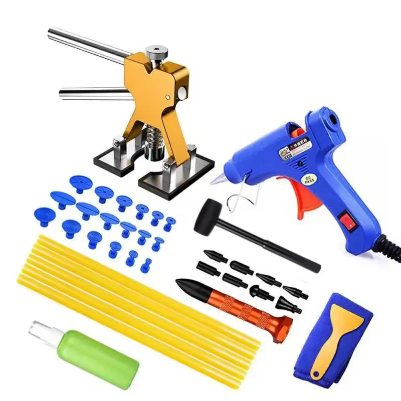 Car Paintless Dent Repair Tools Dent Repair Kit Car Dent Puller with Glue Puller Tabs Removal Kits for Vehicle Car Auto