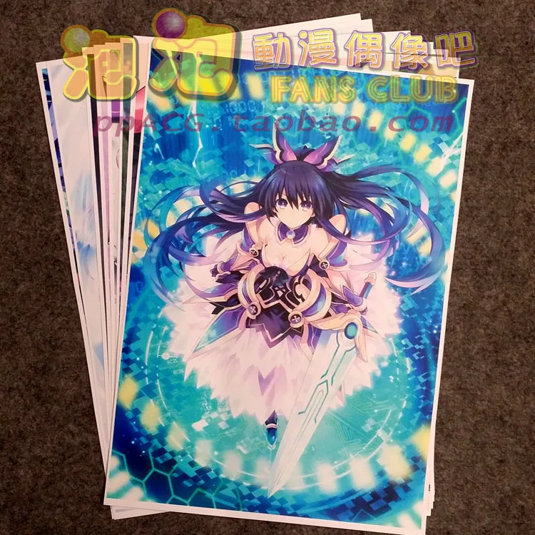 

8Pcs/1lot Anime Date A Live Yatogami Tohka Picture Posters Figures Poster 42x29cm for Wall Home Decoration Collection Gift