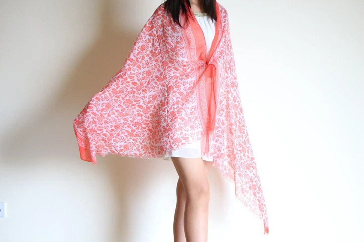 

Fashion printing Thin section Women's scarf One size adult Female office Keep warm Big shawl