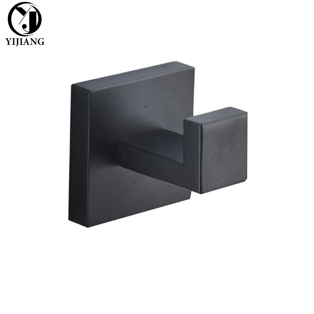 Набор аксессуаров для ванной комнаты черный крючок халата вешалка полотенец