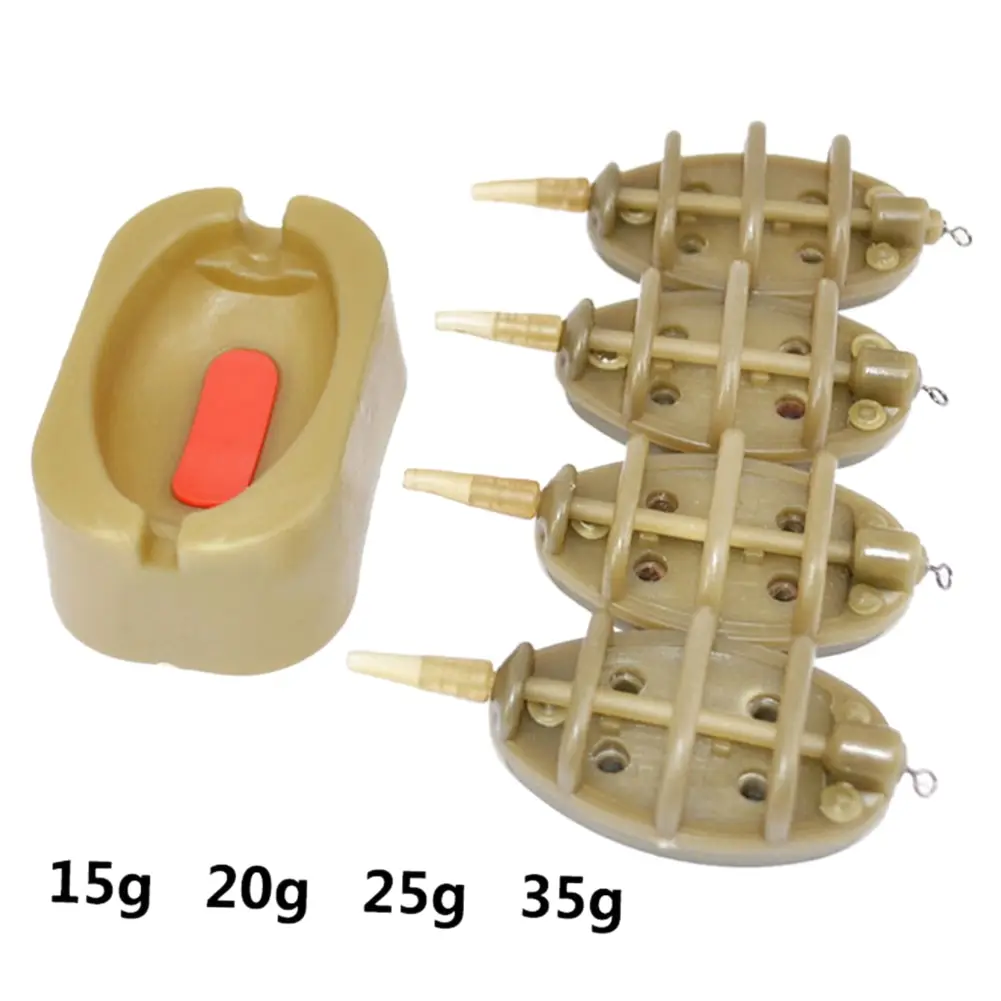 

Practical Outdoor Carp Fishing Bait Thrower Tools Portable Flat Method Mold Inline Feeder Easy Apply Durable Sturdy Accessories