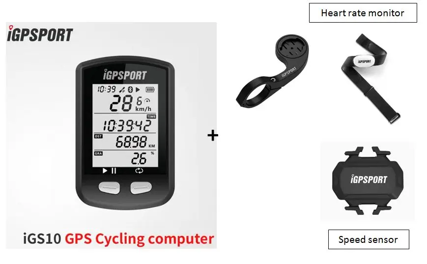 I gps порт iGS10 Велокомпьютер gps с поддержкой велокомпьютера навигация Спидометр IPX6 - Цвет: J