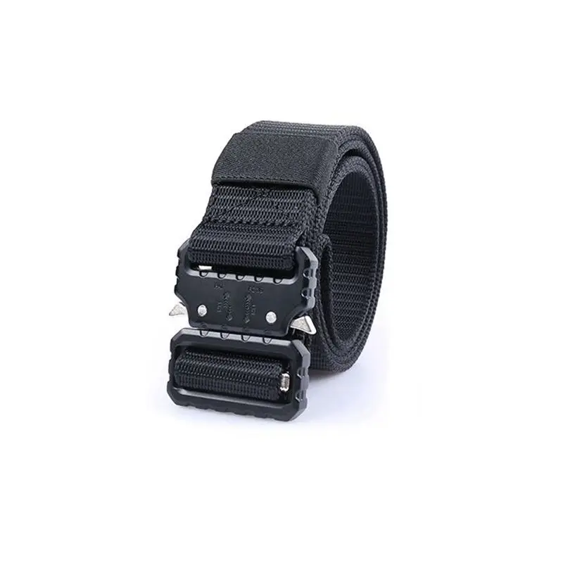 Tactical Belt Military Belt Army Combat Training Outdoor Hunting Adjustable High Quality Nylon Belt Security Accessories - Цвет: Black belt