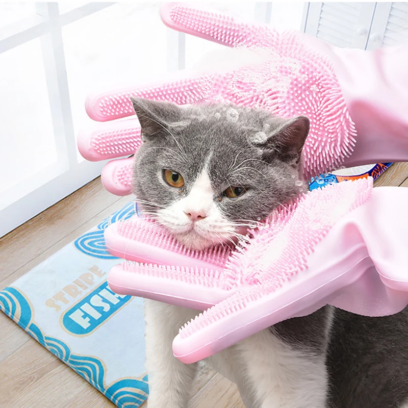 Перчатки для ухода за домашними животными кошек собак удаления шерсти кисти