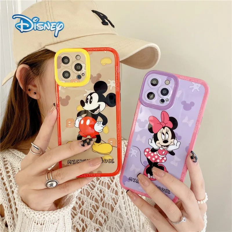 

Disney Mickey Cartoon Mobile Phone Case for iPhone 13 13Pro 12 12Pro 11 Pro X XS Max XR 7 8 Plus All-Inclusive Protective Covers