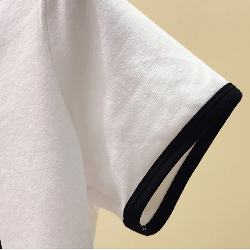 

2021 summer letter short-sleeved T-shirt women's summer high-waisted slim sexy top