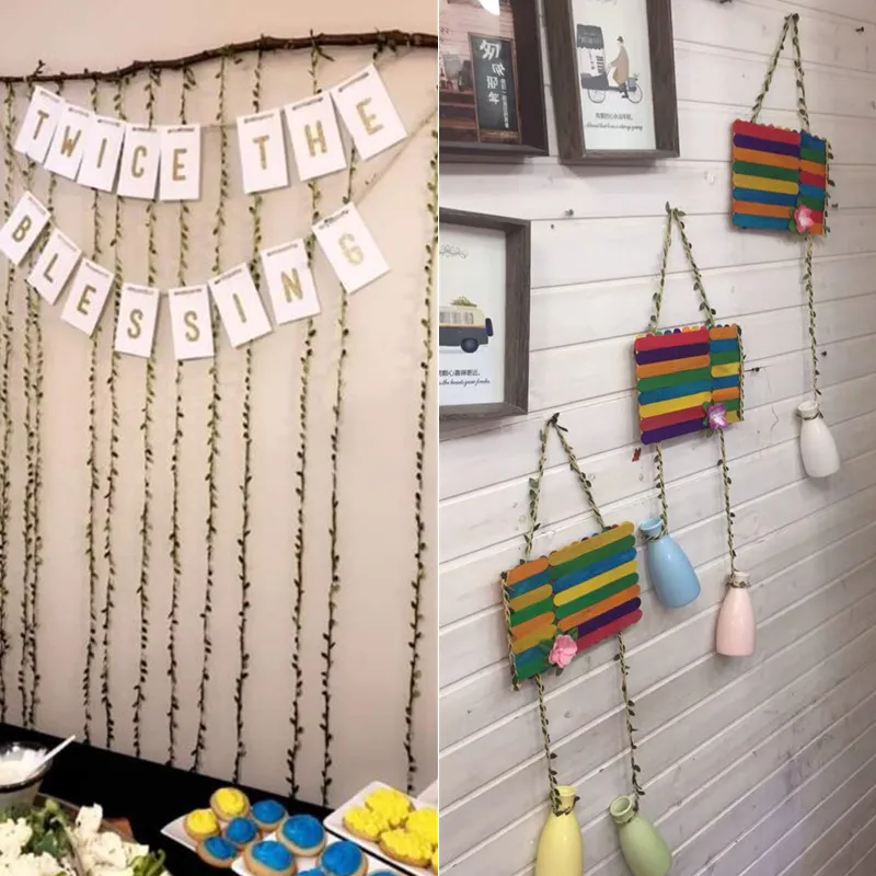 10 м/катушка Искусственные венки в виде листьев лозы для украшения дома сада