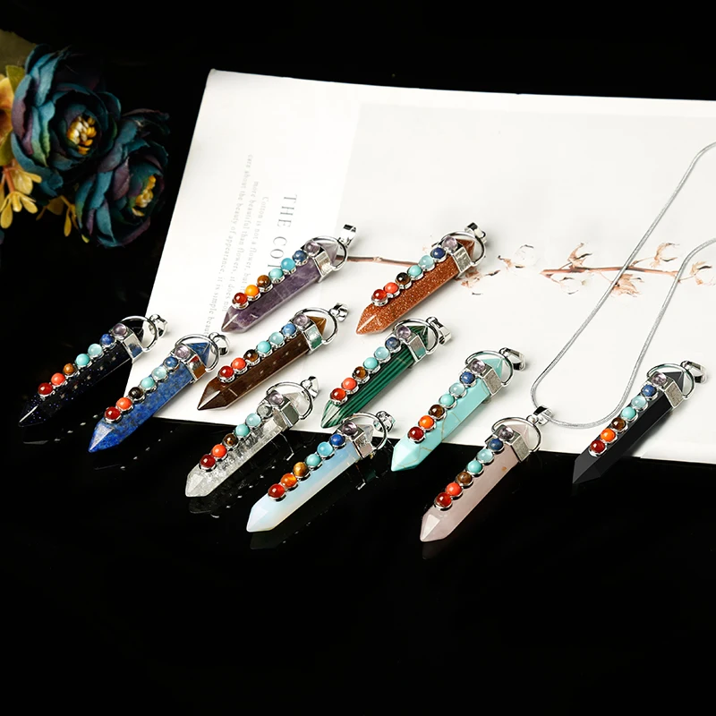 1PC gem natural crystal pendant rose quartz amethyst magic cure can be used for party DIY gift couple | Дом и сад