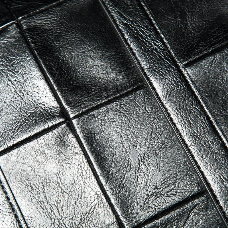 Портфель мужской из искусственной кожи водонепроницаемый саквояж в клетку для