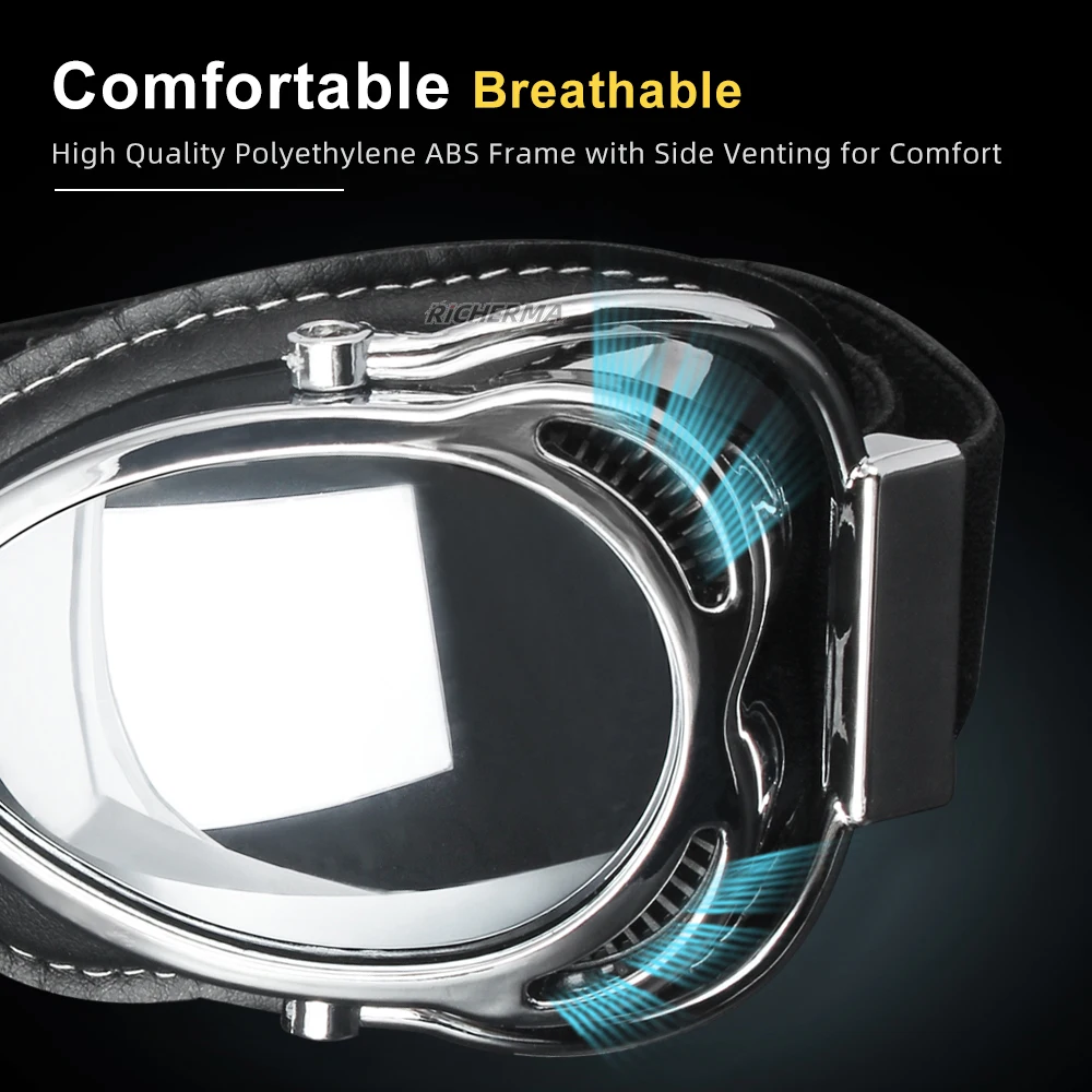 Ветрозащитные винтажные мужские очки для мотокросса анти УФ защитные мотоцикла