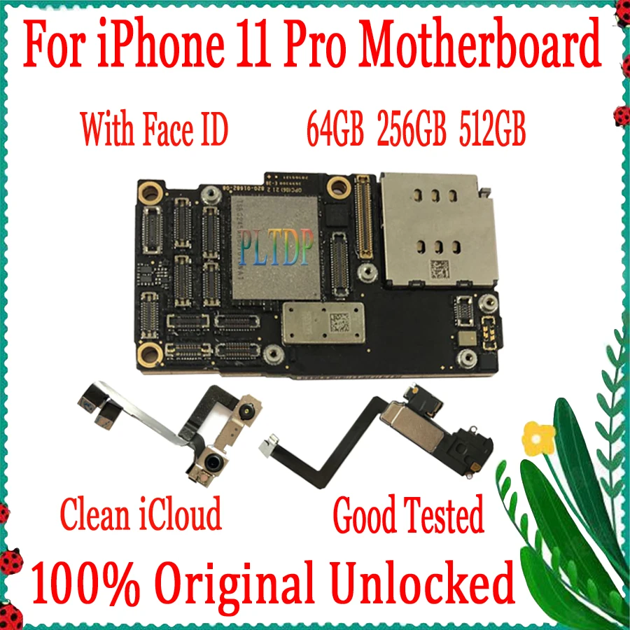 Заводская разблокированная материнская плата для iphone 11 Pro max с/без Face ID бесплатный