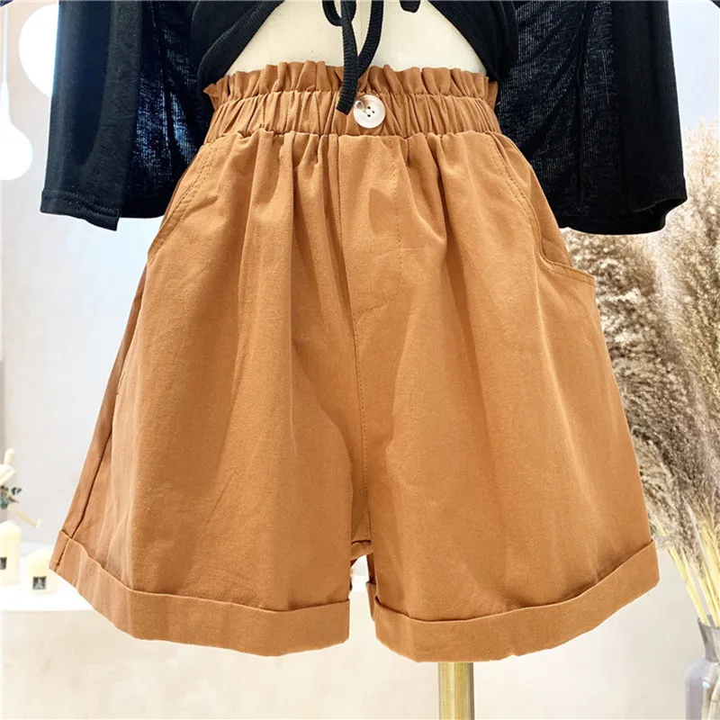 

Niche Design New Women's Clothing Summer 2021 Fashion Design Sense High Waist Straight Casual Loose Wide Leg A-line Shorts Pants