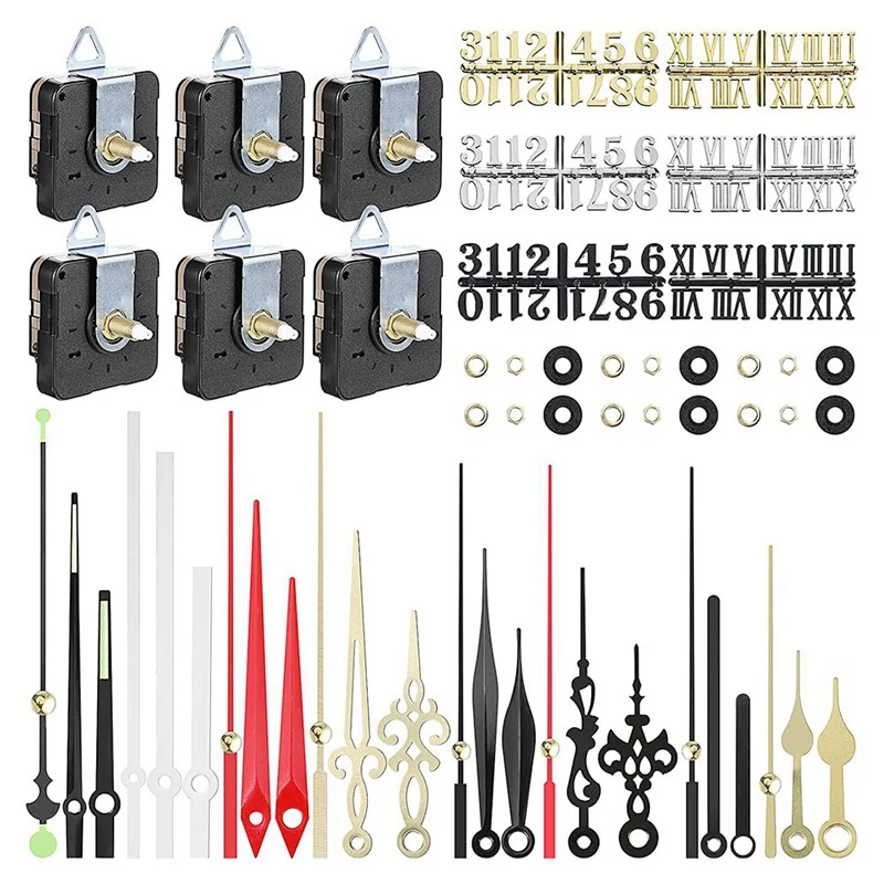 

6 шт., детали для часового механизма, для самостоятельной сборки