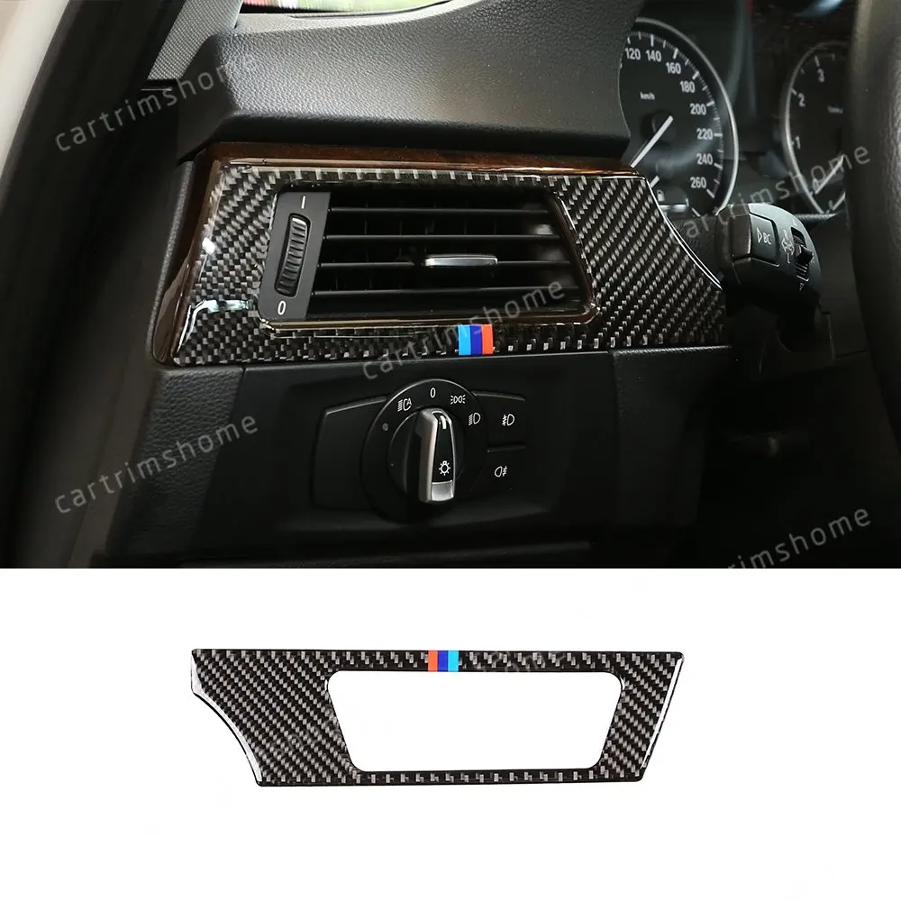 

Carbon Fiber Dashboard Left Side Air Vent Trim For BMW 3 Series E90 E92 2005-12