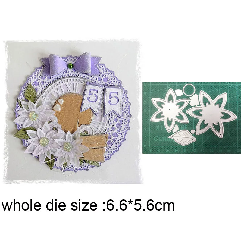 

Flower Leaf Border New 2021 Metal Cutting Dies for DIY Scrapbooking Paper and Card Making Decorative Embossing Dies Craft dies
