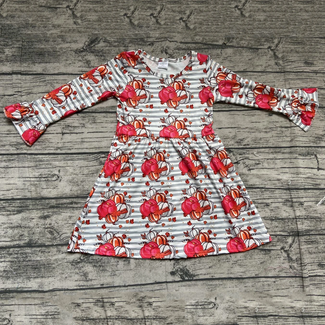 Droppshipping Popular Girl Long Sleeve Dress pumpkin series Baby Clothes Costume Kid's festival Dresses | Детская одежда и