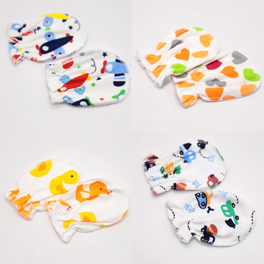 1 пара 100% хлопок детские перчатки против царапин варежки для новорожденных